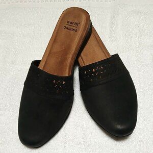 New Earth Origins Palomos Pamela Black Suede Mules -- Womens Size 8M